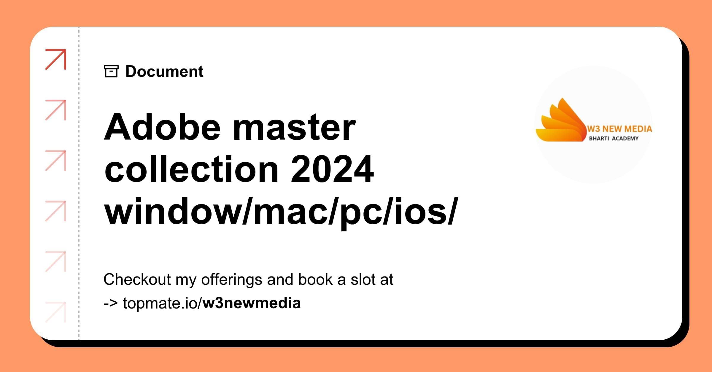 Adobe master collection 2024 window/mac/pc/ios/ with w3 new media